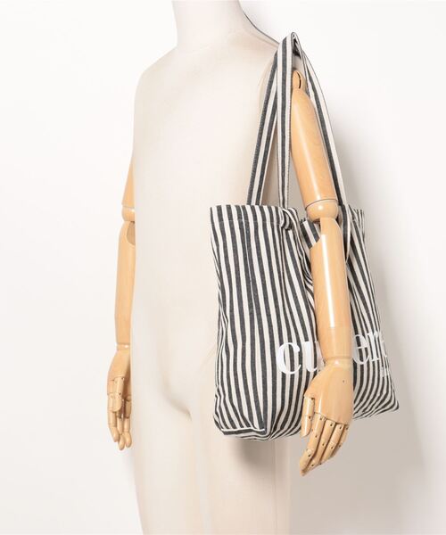 VIBGYOR Women（ヴィブジョー　ウィメン）の「【urge select】《大容量》ストライプ デザイン ビッグトートバッグ【2way/A4サイズ収納可能】（トートバッグ・レディース・ブラック/ネイビー/グリーン/ピンク・FREE）」の6枚目の写真