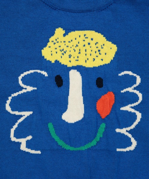 BOBO CHOSES（ボボショーズ）の「Baby Happy Mask jumper（ニット/セーター・キッズ・ブルー・24MONTH/9MONTH/6MONTH/18MONTH/12MONTH）」の3枚目の写真