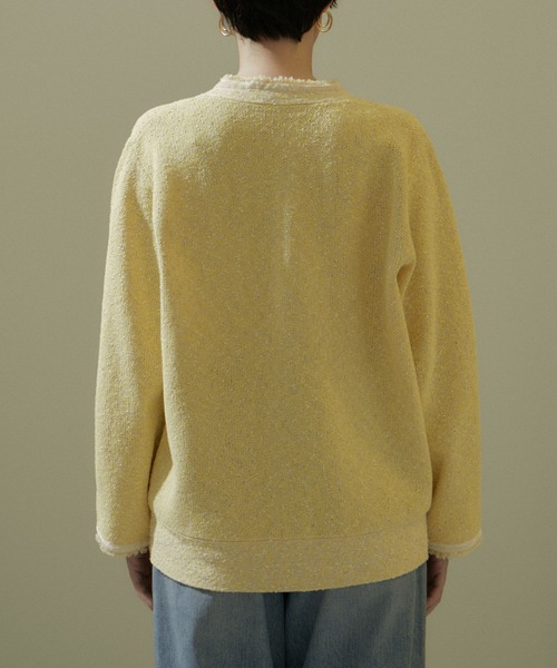 ツイードVネックメタルボタンジャケット/カーディガン【洗える】（カーディガン/ボレロ）｜SALON adam et rope'（サロン アダム エ ロペ）