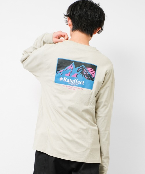 RAT EFFECT(ラットエフェクト)の「ART MOUNTAIN ロングTシャツ(Tシャツ/カットソー・キッズ・グレイッシュベージュ/ブラック/オフホワイト/ダークグリーン・130/140/150/160/170)」の3枚目の写真