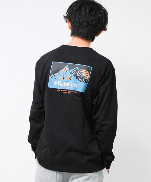 RAT EFFECT(ラットエフェクト)の「ART MOUNTAIN ロングTシャツ(Tシャツ/カットソー・キッズ・グレイッシュベージュ/ブラック/オフホワイト/ダークグリーン・130/140/150/160/170)」の1枚目の写真