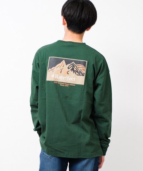 RAT EFFECT(ラットエフェクト)の「ART MOUNTAIN ロングTシャツ(Tシャツ/カットソー・キッズ・グレイッシュベージュ/ブラック/オフホワイト/ダークグリーン・130/140/150/160/170)」の4枚目の写真