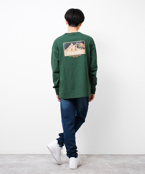 RAT EFFECT(ラットエフェクト)の「ART MOUNTAIN ロングTシャツ(Tシャツ/カットソー・キッズ・グレイッシュベージュ/ブラック/オフホワイト/ダークグリーン・130/140/150/160/170)」の12枚目の写真