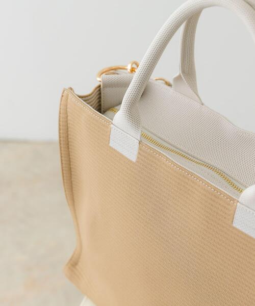 RODE SKO（ロデスコ）の「バイカラーニットトートバッグ（トートバッグ・レディース・ブラック/ベージュ・ONE）」の22枚目の写真