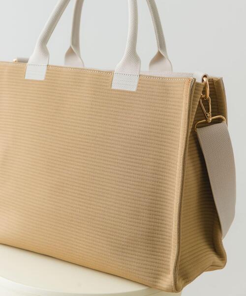 RODE SKO（ロデスコ）の「バイカラーニットトートバッグ（トートバッグ・レディース・ブラック/ベージュ・ONE）」の21枚目の写真