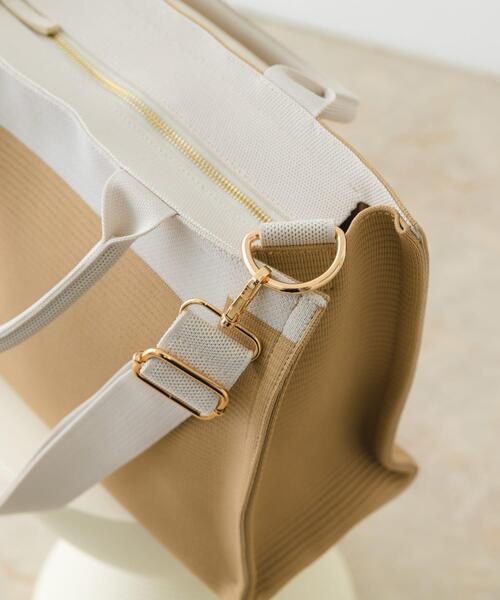 RODE SKO（ロデスコ）の「バイカラーニットトートバッグ（トートバッグ・レディース・ブラック/ベージュ・ONE）」の20枚目の写真