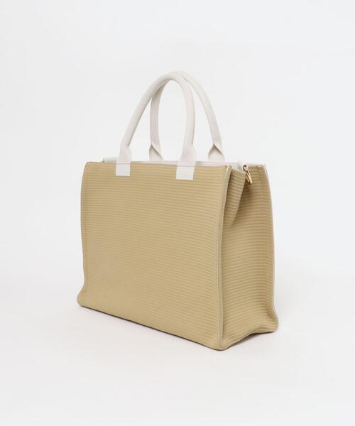 RODE SKO（ロデスコ）の「バイカラーニットトートバッグ（トートバッグ・レディース・ブラック/ベージュ・ONE）」の8枚目の写真