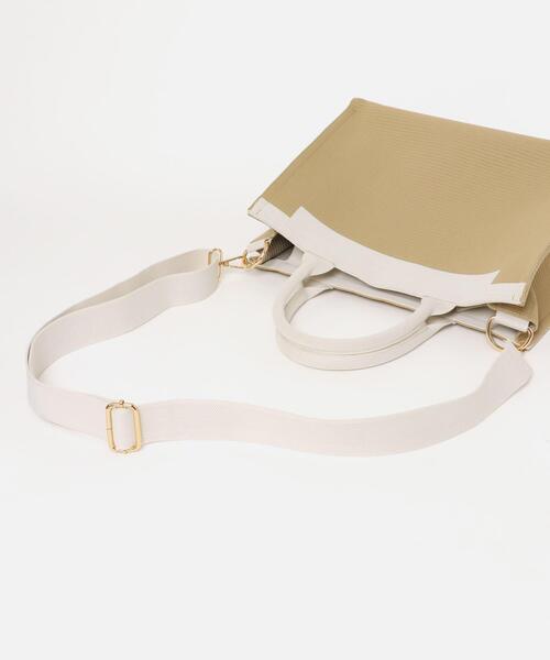 RODE SKO（ロデスコ）の「バイカラーニットトートバッグ（トートバッグ・レディース・ブラック/ベージュ・ONE）」の6枚目の写真