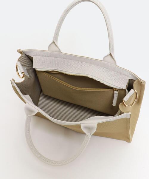 RODE SKO（ロデスコ）の「バイカラーニットトートバッグ（トートバッグ・レディース・ブラック/ベージュ・ONE）」の5枚目の写真