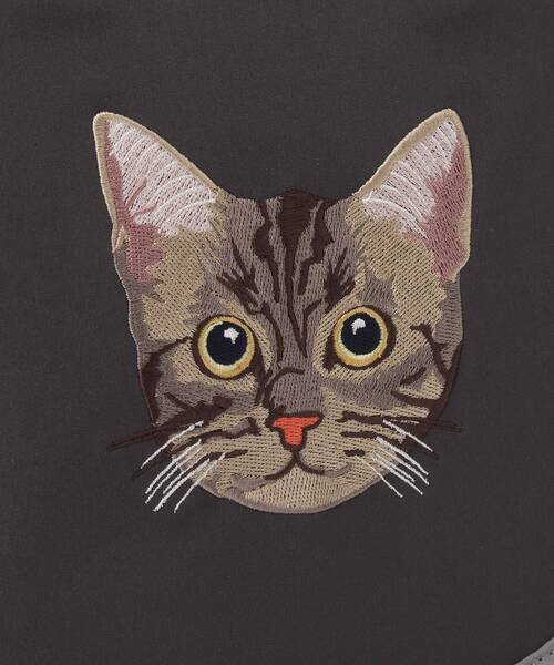 ITS'DEMO(イッツデモ)の「◆猫 刺繍ミニショルダー(ショルダーバッグ・レディース・アイボリー/グレー/モスグリーン・00)」の19枚目の写真
