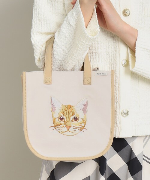 ITS'DEMO(イッツデモ)の「◆猫 刺繍ミニショルダー(ショルダーバッグ・レディース・アイボリー/グレー/モスグリーン・00)」の21枚目の写真