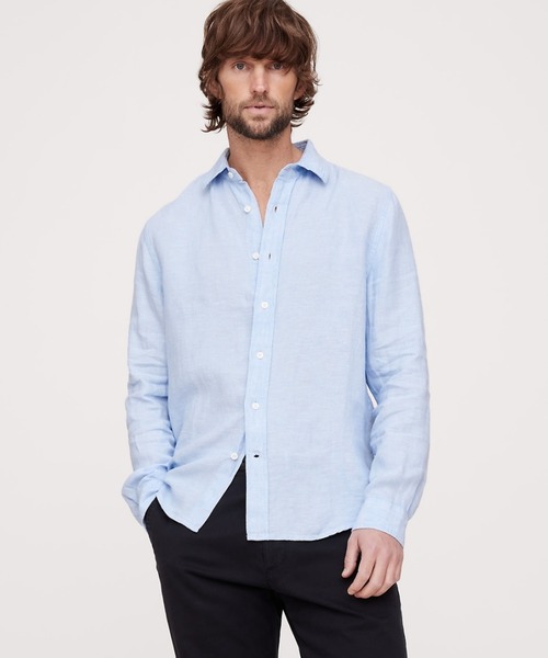 BANANA REPUBLIC リネンシャツ 長袖 M BANANA REPUBLIC｜(M)スタンダードフィット スタンダード リネン