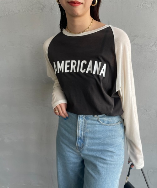AMERICANA アメリカーナ ラグランボリュームスリーブTシャツ Americana(アメリカーナ)｜weekend ラグランボリュームスリーブT