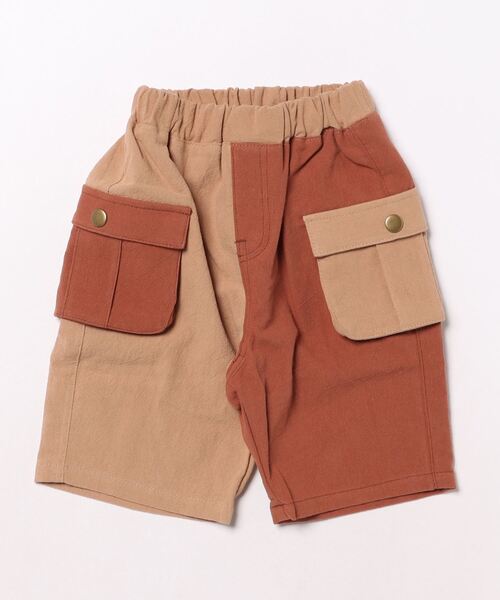 SKAPE(エスケープ)の「ガーゼ4.5分カーゴパンツ(カーゴパンツ・キッズ・グリーン/ネイビー/ベージュ/グレー・130cm/120cm/110cm/100cm/90cm/80cm)」の1枚目の写真
