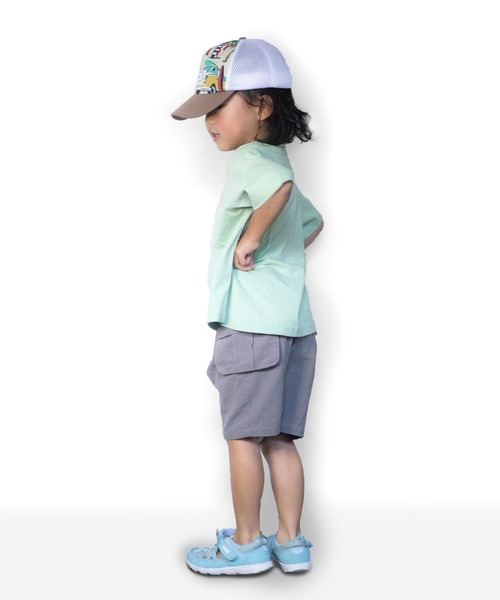 SKAPE(エスケープ)の「ガーゼ4.5分カーゴパンツ(カーゴパンツ・キッズ・グリーン/ネイビー/ベージュ/グレー・130cm/120cm/110cm/100cm/90cm/80cm)」の7枚目の写真