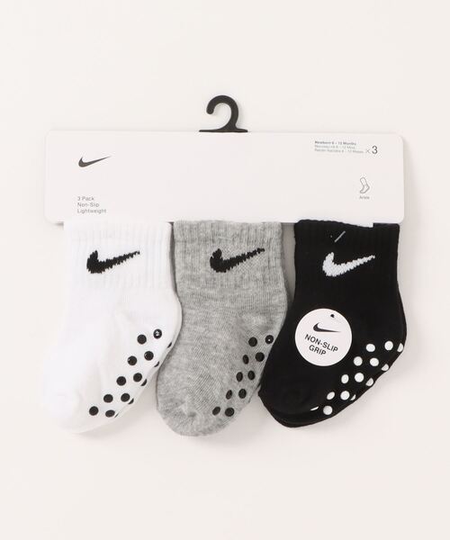 NIKE（ナイキ）の「NIKE NHN CORE SWOOSH GRIPPER/ロゴ/ソックス/3足セット/ナイキ/ベビー/6-12M（ソックス/靴下・キッズ・ピンク/グレー・6-12MONTH）」の9枚目の写真