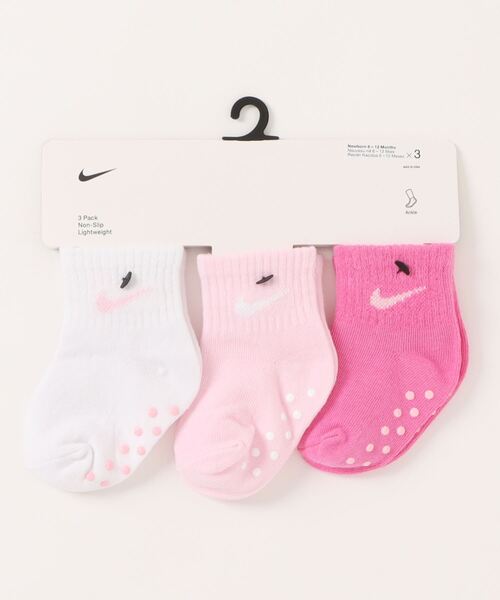 NIKE（ナイキ）の「NIKE NHN CORE SWOOSH GRIPPER/ロゴ/ソックス/3足セット/ナイキ/ベビー/6-12M（ソックス/靴下・キッズ・ピンク/グレー・6-12MONTH）」の10枚目の写真