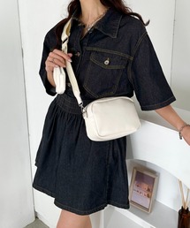 CLEA | オーバー半袖シャツ&ショートパンツ コットンデニムセットアップ(セットアップ)
