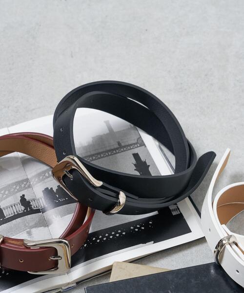 WEGO(ウィゴー)の「WEGO/プレーン細ベルト(ベルト・レディース・ブラック/ブラウン/ホワイト・FREE)」の3枚目の写真