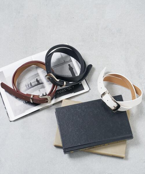 WEGO(ウィゴー)の「WEGO/プレーン細ベルト(ベルト・レディース・ブラック/ブラウン/ホワイト・FREE)」の10枚目の写真