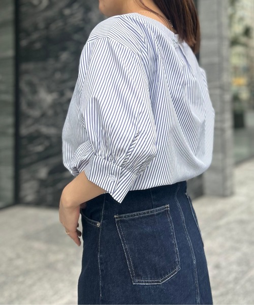 Chez toi（シェトワ）の「袖ボリュームブラウス（シャツ/ブラウス・レディース・サックスブルー/ブラック/アイボリー/オフホワイト・FREE）」の16枚目の写真