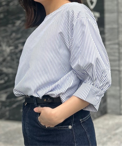 Chez toi（シェトワ）の「袖ボリュームブラウス（シャツ/ブラウス・レディース・サックスブルー/ブラック/アイボリー/オフホワイト・FREE）」の17枚目の写真