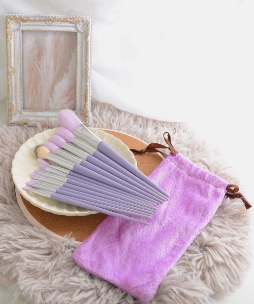 Mayree(メイリー)の「【resonance】ニュアンスカラー メイク ブラシセット (巾着ケース付き)(メイクブラシ・レディース・グリーン系/ベージュ系/パープル系/ブルー系・FREE)」の4枚目の写真