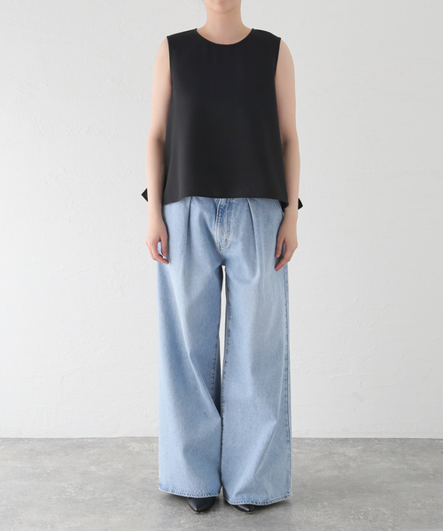 JOURNAL STANDARD(ジャーナルスタンダード)の「リネンライクバスケットブラウス(シャツ/ブラウス・レディース・ブラック/アイボリー・FREE)」の4枚目の写真