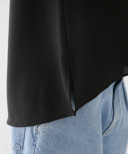 JOURNAL STANDARD(ジャーナルスタンダード)の「リネンライクバスケットブラウス(シャツ/ブラウス・レディース・ブラック/アイボリー・FREE)」の11枚目の写真