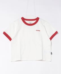 VANS ヴァンズ W VANS Logo Ringer TEE ショートスリーブ 124R3011200 ABC-MART限定 RED