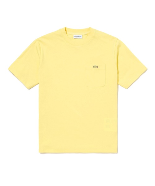 LACOSTE Tシャツ ホワイト/イエロー LACOSTE（ラコステ）｜Tシャツ/カットソー（イエロー系）一覧 - WEAR