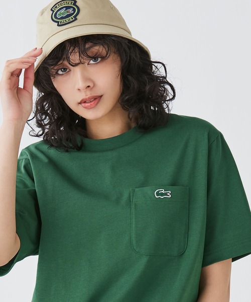 LACOSTE｜アウトラインクロックポケット半袖Tシャツ | Rakuten