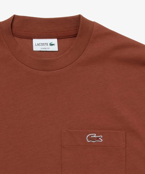 LACOSTE（ラコステ）の「アウトラインクロックポケット半袖Tシャツ（Tシャツ/カットソー・メンズ・ネイビー/ブラック/グリーン/ホワイト/オフホワイト/ライトブルー/ブラウン/ペールイエロー/サックスブルー/ダークブラウン・5/4/3/2/6/7）」の17枚目の写真