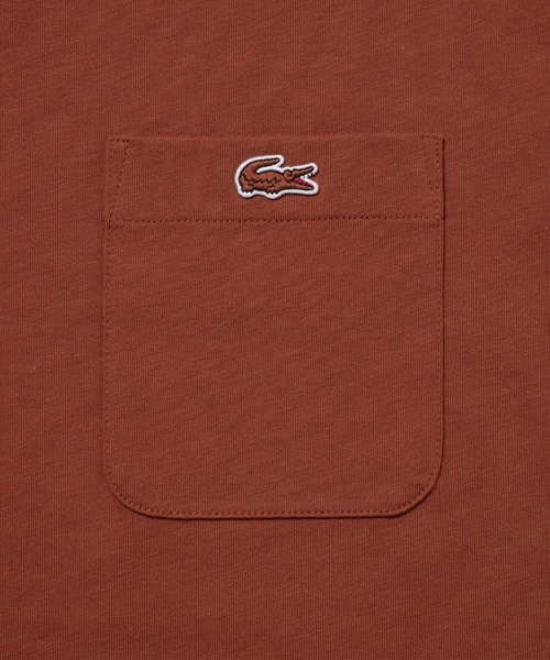 LACOSTE（ラコステ）の「アウトラインクロックポケット半袖Tシャツ（Tシャツ/カットソー・メンズ・ネイビー/ブラック/グリーン/ホワイト/オフホワイト/ライトブルー/ブラウン/ペールイエロー/サックスブルー/ダークブラウン・5/4/3/2/6/7）」の19枚目の写真