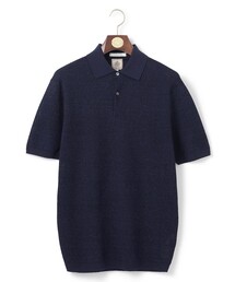 【ビジネス対応】【HYBRID LINEN】ニットポロシャツ