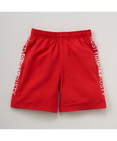 RUSTY（ラスティ）の「RUSTY/ラスティ 子供用 ショートパンツ 水陸両用 ブランド ロゴ刺繍 スポーティーサーフトランクス 水着（水着・キッズ・ネイビー/グリーン/レッド/ロイヤルブルー/ブラック・130cm/140cm/160cm/150cm）」の5枚目の写真