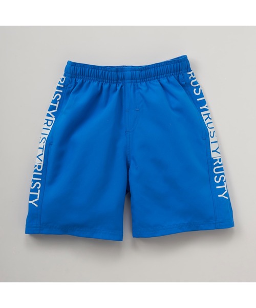 RUSTY（ラスティ）の「RUSTY/ラスティ 子供用 ショートパンツ 水陸両用 ブランド ロゴ刺繍 スポーティーサーフトランクス 水着（水着・キッズ・ネイビー/グリーン/レッド/ロイヤルブルー/ブラック・130cm/140cm/160cm/150cm）」の4枚目の写真