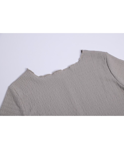 La-gemme(ラジェム)の「メロウ5分袖プルオーバー(Tシャツ/カットソー・レディース・ブラック/グレー/オフホワイト・フリー)」の8枚目の写真