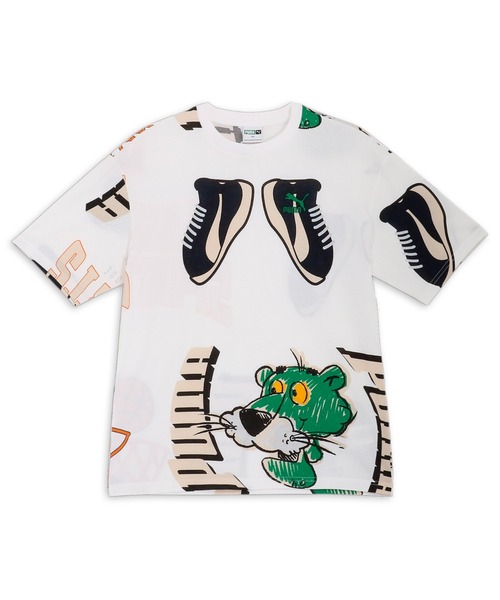 PUMA（プーマ）の「PUMA プーマ ユニセックス  スーパー プーマ MX AOP 半袖 Tシャツ（Tシャツ/カットソー・メンズ・ホワイト/グリーン/ブラック・LARGE/MEDIUM/X-SMALL/X-LARGE/SMALL）」の10枚目の写真