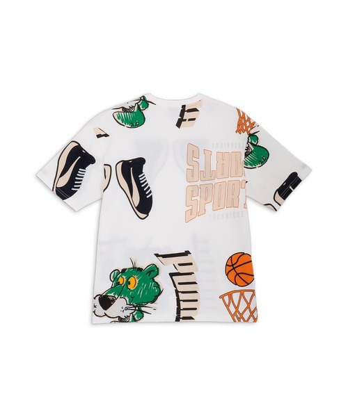 PUMA（プーマ）の「PUMA プーマ ユニセックス  スーパー プーマ MX AOP 半袖 Tシャツ（Tシャツ/カットソー・メンズ・ホワイト/グリーン/ブラック・LARGE/MEDIUM/X-SMALL/X-LARGE/SMALL）」の5枚目の写真