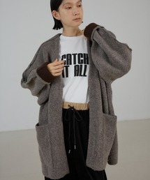 袖ボリュームニットコート