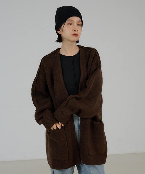 NOMINE(ノミネ)の「袖ボリュームニットコート(その他アウター・レディース・マスタード/モカ/ブラウン/レッド/ブラック・フリー)」の21枚目の写真