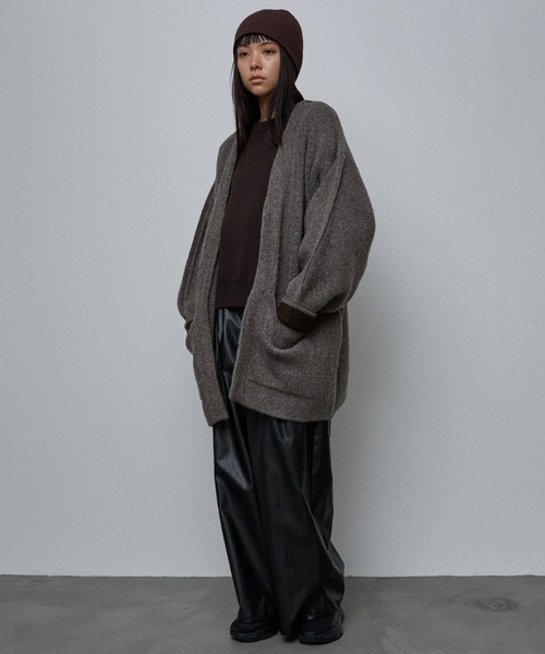 NOMINE(ノミネ)の「袖ボリュームニットコート(その他アウター・レディース・マスタード/モカ/ブラウン/レッド/ブラック・フリー)」の8枚目の写真