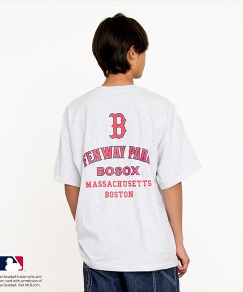 GLAZOS(グラソス)の「【大人向けサイズあり】【MLB】チームロゴプリント半袖Tシャツ(Tシャツ/カットソー・キッズ・ホワイト/オートミール/ネイビー/ブラック・140cm/150cm/160cm/170cm)」の3枚目の写真