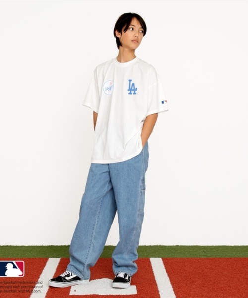 GLAZOS(グラソス)の「【大人向けサイズあり】【MLB】チームロゴプリント半袖Tシャツ(Tシャツ/カットソー・キッズ・ホワイト/オートミール/ネイビー/ブラック・140cm/150cm/160cm/170cm)」の8枚目の写真