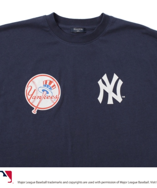GLAZOS(グラソス)の「【大人向けサイズあり】【MLB】チームロゴプリント半袖Tシャツ(Tシャツ/カットソー・キッズ・ホワイト/オートミール/ネイビー/ブラック・140cm/150cm/160cm/170cm)」の9枚目の写真