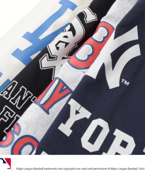 GLAZOS(グラソス)の「【大人向けサイズあり】【MLB】チームロゴプリント半袖Tシャツ(Tシャツ/カットソー・キッズ・ホワイト/オートミール/ネイビー/ブラック・140cm/150cm/160cm/170cm)」の13枚目の写真