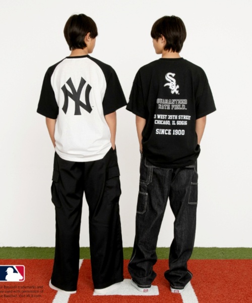 GLAZOS(グラソス)の「【大人向けサイズあり】【MLB】チームロゴプリント半袖Tシャツ(Tシャツ/カットソー・キッズ・ホワイト/オートミール/ネイビー/ブラック・140cm/150cm/160cm/170cm)」の6枚目の写真