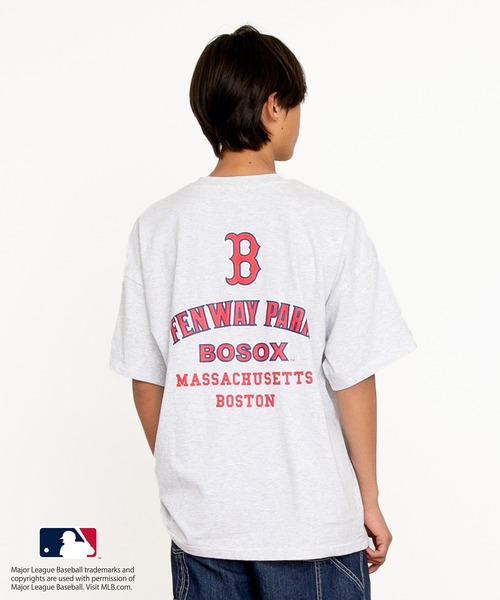 GLAZOS(グラソス)の「【大人向けサイズあり】【MLB】チームロゴプリント半袖Tシャツ(Tシャツ/カットソー・キッズ・ホワイト/オートミール/ネイビー/ブラック・140cm/150cm/160cm/170cm)」の3枚目の写真