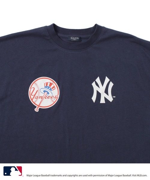 GLAZOS(グラソス)の「【大人向けサイズあり】【MLB】チームロゴプリント半袖Tシャツ(Tシャツ/カットソー・キッズ・ホワイト/オートミール/ネイビー/ブラック・140cm/150cm/160cm/170cm)」の15枚目の写真
